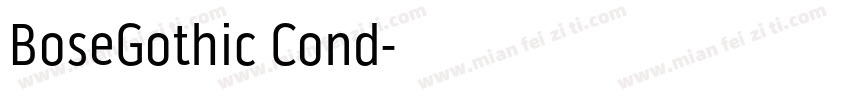 BoseGothic Cond字体转换